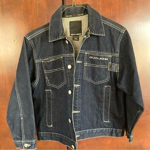 Boys 8/10 small Sean John dark blue Jean jacket
